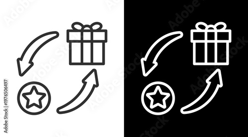 Points White Icon Set Vector 