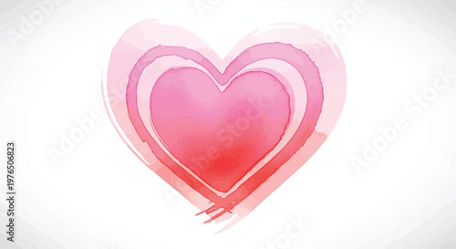 Pink Heart Shape Love Symbol Icon.
