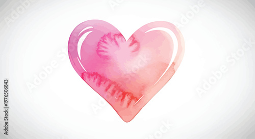 Pink Heart Shaped Love Symbol.
