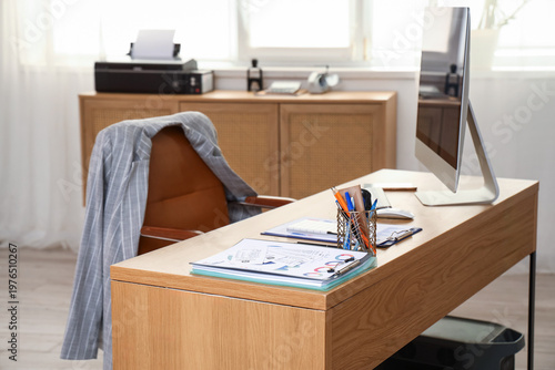 Accountant's workplace with...