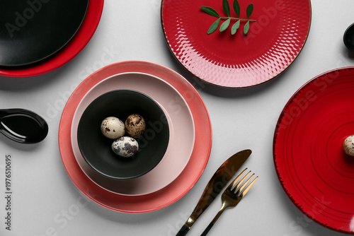 Different clean plates with...