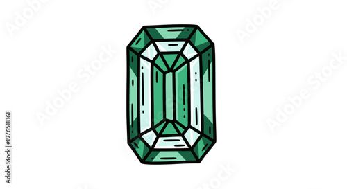 Emerald Gemstone Illustration