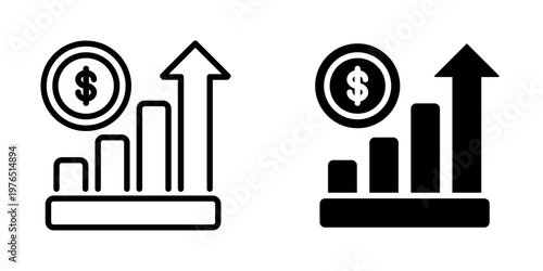 Growth icon, element icon for design branding, print, and digital media