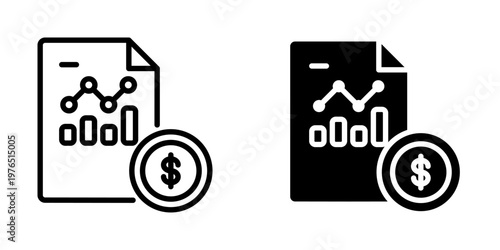 Report icon, element icon for design branding, print, and digital media