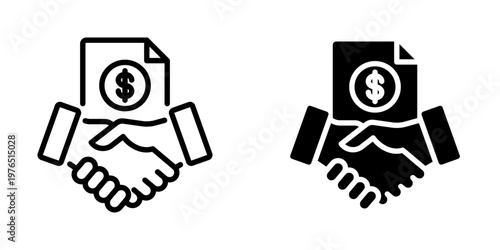 Agreement icon, element icon for design branding, print, and digital media