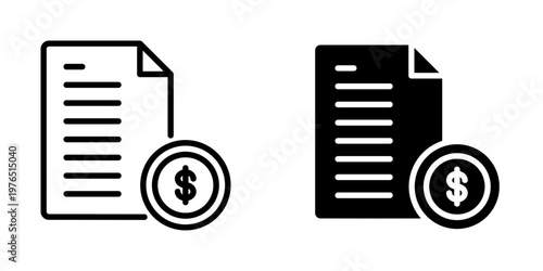 Invoice icon, element icon for design branding, print, and digital media