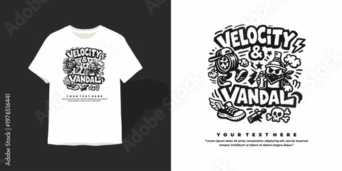 Urban Graffiti Streetwear Design Velocity and Vandal