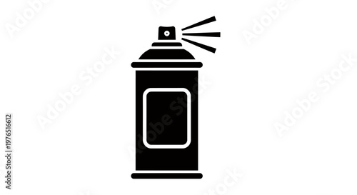 Minimalist spray can icon representing spray paint hardware for design and illustration.