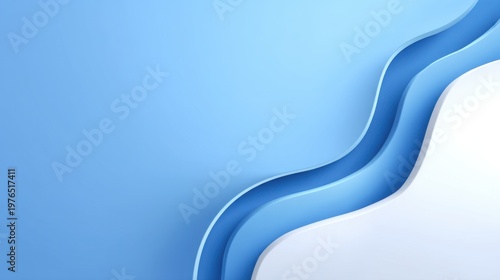 Soft Curves of Light Blue and White Waves Creating a Calm and Serene Background Design for Modern Artistic Projects and Websites