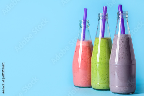 Bottles of different fresh ...