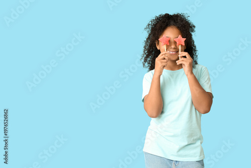 Cute African-American girl ...