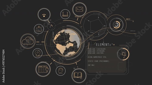 Global digital network with data processing and coding systems