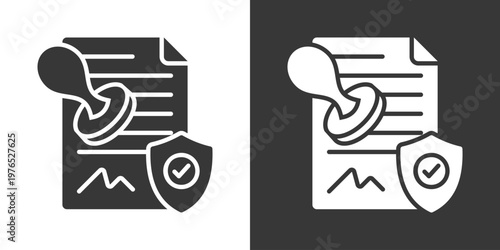 Customs Check Icon Set Vector Collection Isolated In Black And White