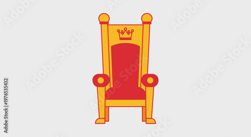 Royal Throne with Crown Symbol