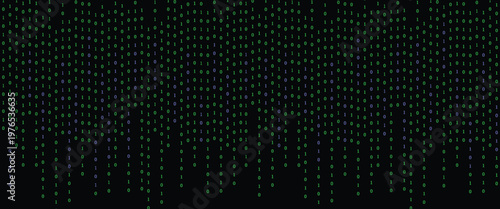 Digital background green matrix. Binary computer code. Vector Illustration. Hacker concept.