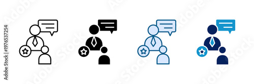 Consultation Discussion Icon Set Multiple Style Collection