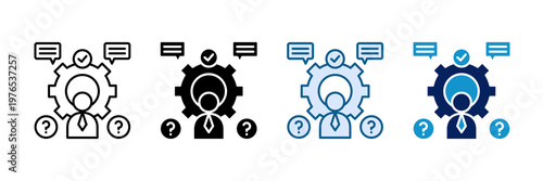 Consultation Support Icon Set Multiple Style Collection