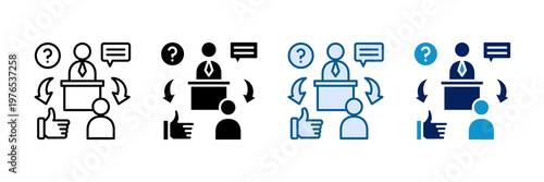 Consultation Feedback Icon Set Multiple Style Collection