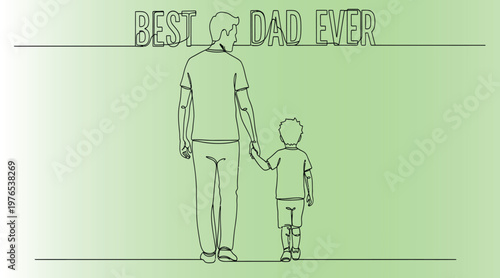 Best dad ever heartwarming sketch of father and child a loving bond