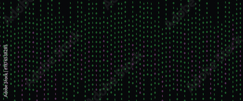 Digital background green matrix. Binary computer code. Vector Illustration. Hacker concept.