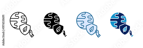 Save Earth Icon Set Multiple Style Collection