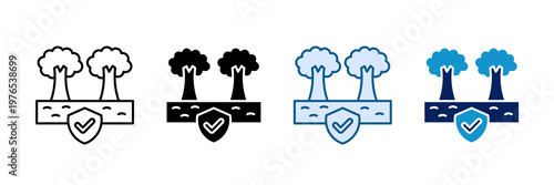 Forest Conservation Icon Set Multiple Style Collection