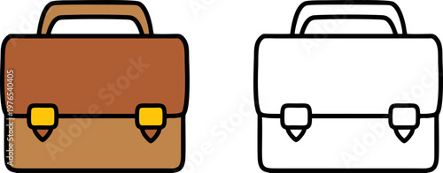 Classic brown leather satchel bag for school and work