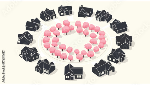 Residential Real Estate Community Development Housing Development Neighborhood Concept