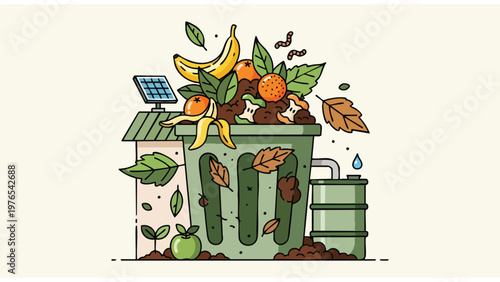 Sustainable Composting System for Organic Waste Management & Recycling
