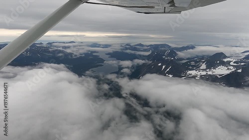 Alaska Katmai National Park overhead view from float plane