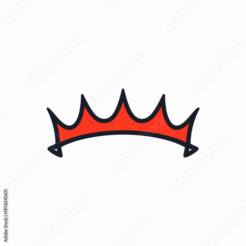 A simple yet elegant illustration of a crown, perfect for designs related to royalty, leadership, or achievement. 