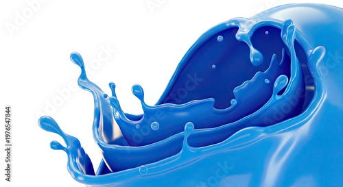 Blue Liquid Splash