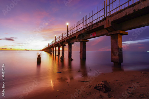 A peaceful morning view of the coastal horizon.