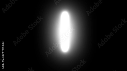 White Neon Vertical Glowing Tube Looping Animation on Black Background
