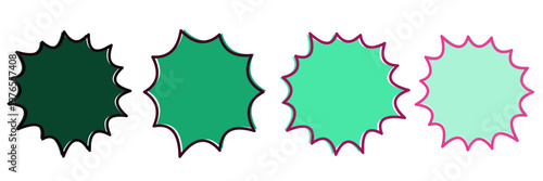 Set of green eco friendly sustainable product marketing labels and price tags for organic branding