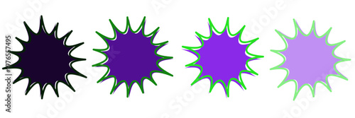 Genderqueer Pride Flag Colors Comic Book Starburst Stickers for Social Media