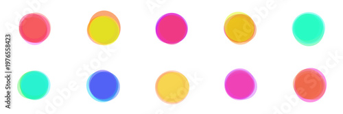 Abstract vibrant translucent dots representing neurodiversity and sensory processing awareness