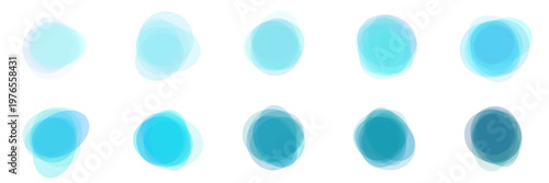 Abstract Blue Watercolor Circles for Mindfulness and Meditation App UI Design