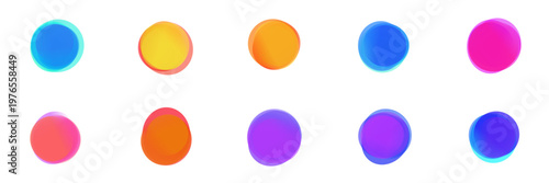 Abstract colorful organic shapes for neurodiversity awareness and inclusive sensory design elements