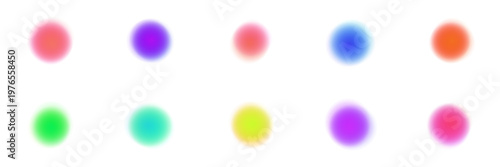 Abstract blurred colorful gradient circles for aura and chakra meditation design