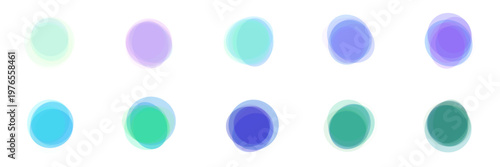Abstract Watercolor Bubbles for Mindfulness and Meditation App Interface Design