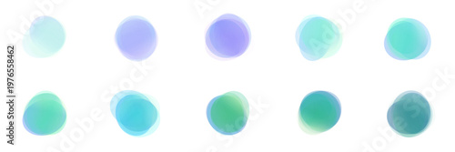 Abstract Soft Pastel Watercolor Bubbles for Mindfulness and Meditation App UI Design