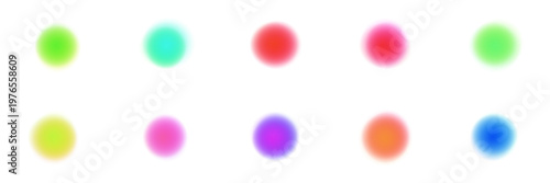Abstract blurred neon color dots for sensory room visual stimulation and light therapy