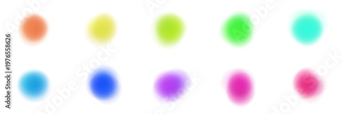 Abstract blurred color spots for aura photography and chakra healing design