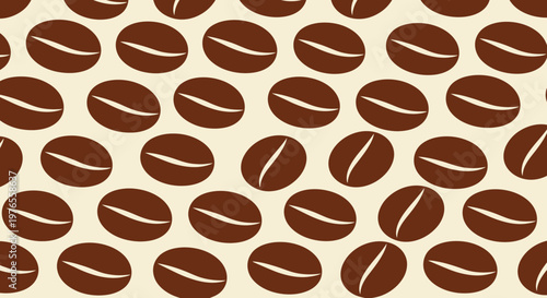 Seamless Coffee Bean Pattern Background