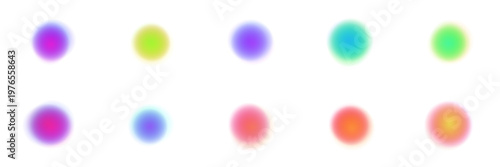 Abstract Aura Gradient Circles for Mindfulness and Meditation App UI Design