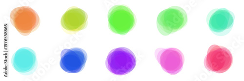 Abstract Watercolor Paint Blobs for Sensory Integration and Color Therapy
