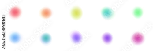 Abstract blurred color spots for aura photography and chakra healing visualization