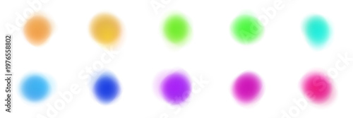 Abstract Aura Gradient Shapes for Mindfulness and Meditation App UI Design