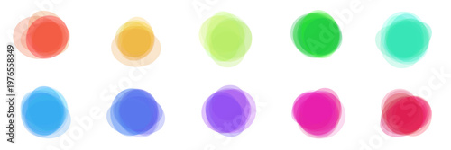 Abstract Watercolor Style Color Swatches for Sensory Integration and Color Therapy